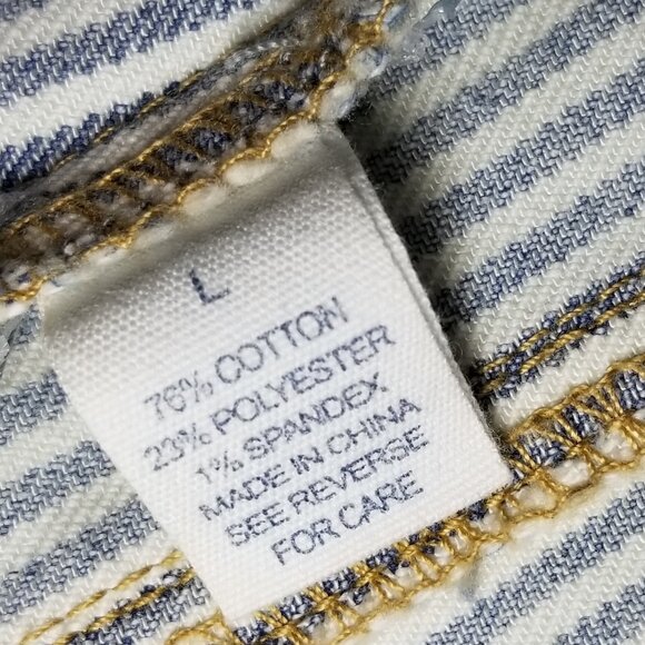 New Love Denim Stipe Tube Top Women Large Western Rodeo Cowgirl Stagecoach NWT - Picture 8 of 8